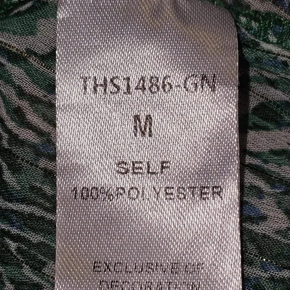 THML Blouse SZ M Lily Floral Flutter, Semi Ruffles,Smocked Sleeves,Boho,Peasant - Picture 8 of 11